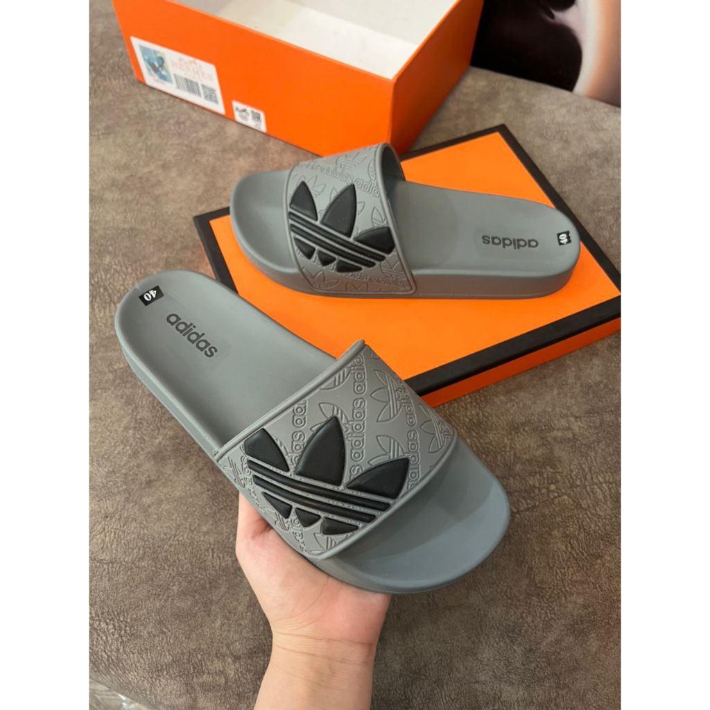 Dép nam adidas Mẫu mới nhất Hot 2023, Dép adidas đế cao su non Form dáng thể thao
