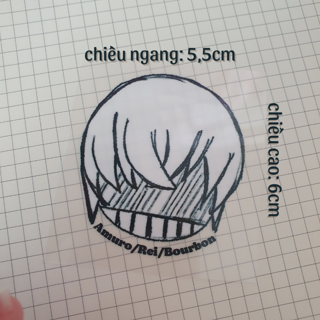 Miếng decal ủi trực tiếp lên vải hình Amuro - Penguin House