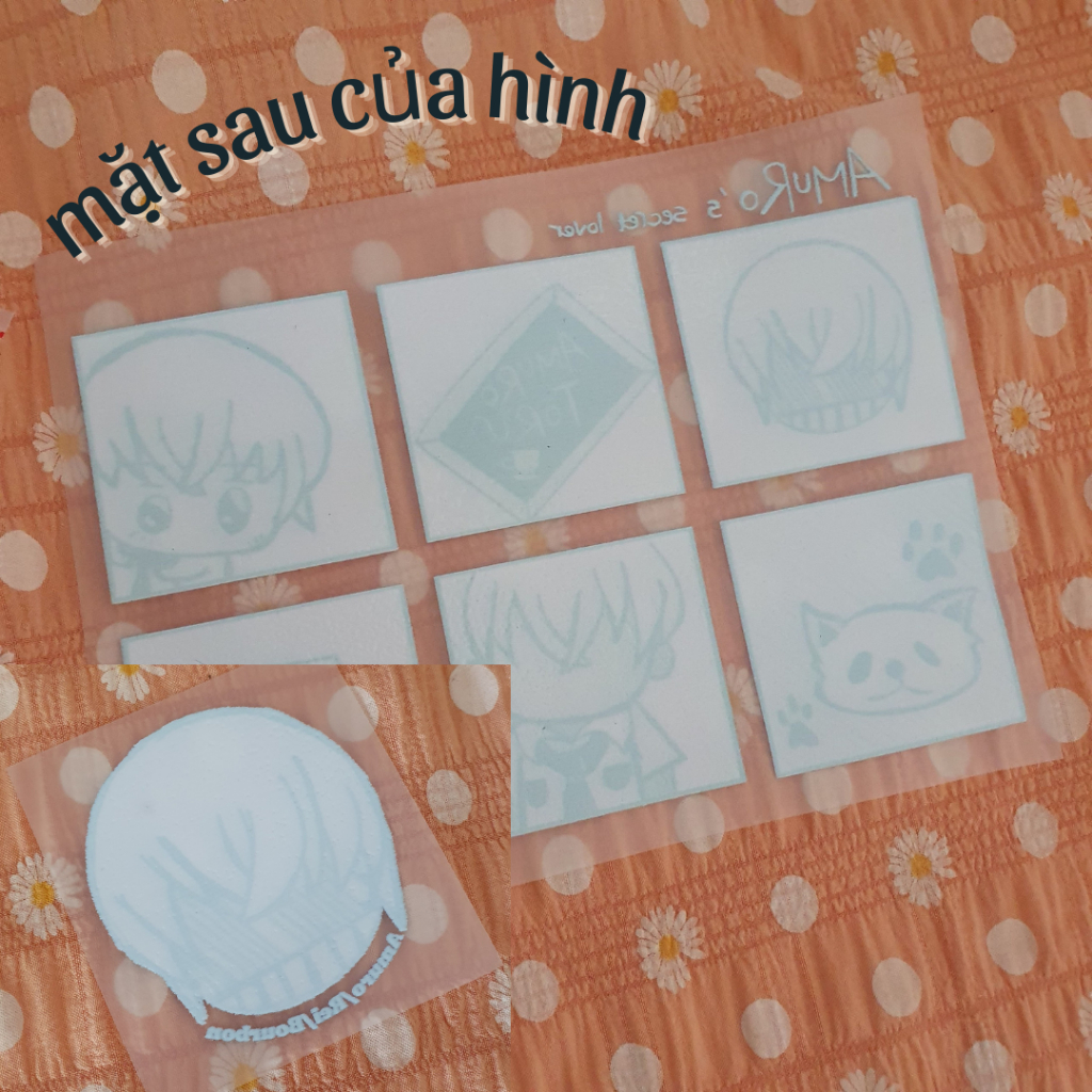 Miếng decal ủi trực tiếp lên vải hình Amuro - Penguin House