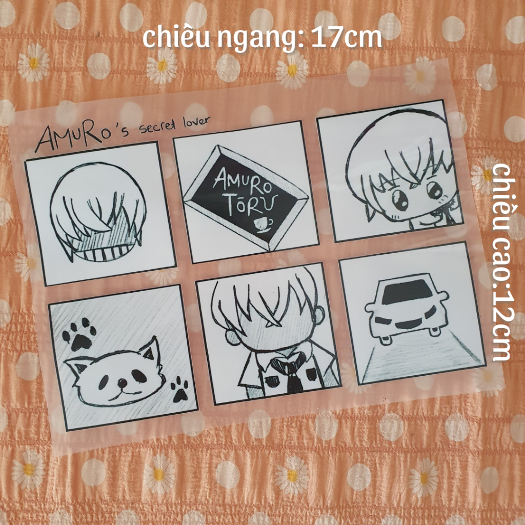 Miếng decal ủi trực tiếp lên vải hình Amuro - Penguin House