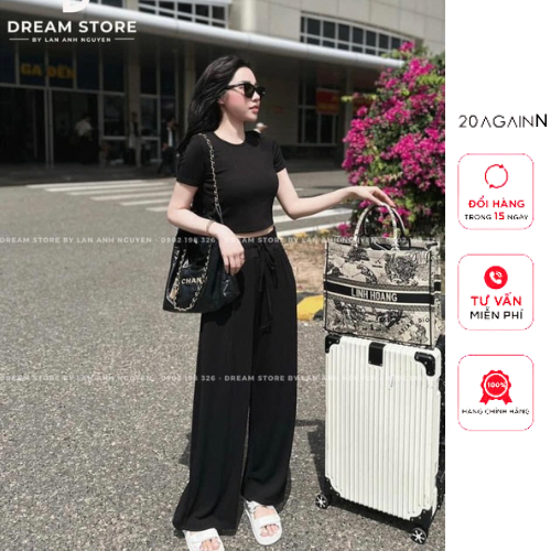 Sét Đồ Nữ Khoét Lưng Sang Chanh Cho Nữ, Áo Kiểu Croptop Mix Quần Ống Xuông From Dáng Siêu Đẹp Mẫu Mới Nhất Bđ
