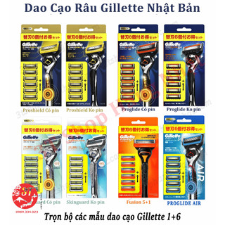 [Hộp 1+6] Dao Cạo Râu Gillette Fusion 5+1, Nhật Bản