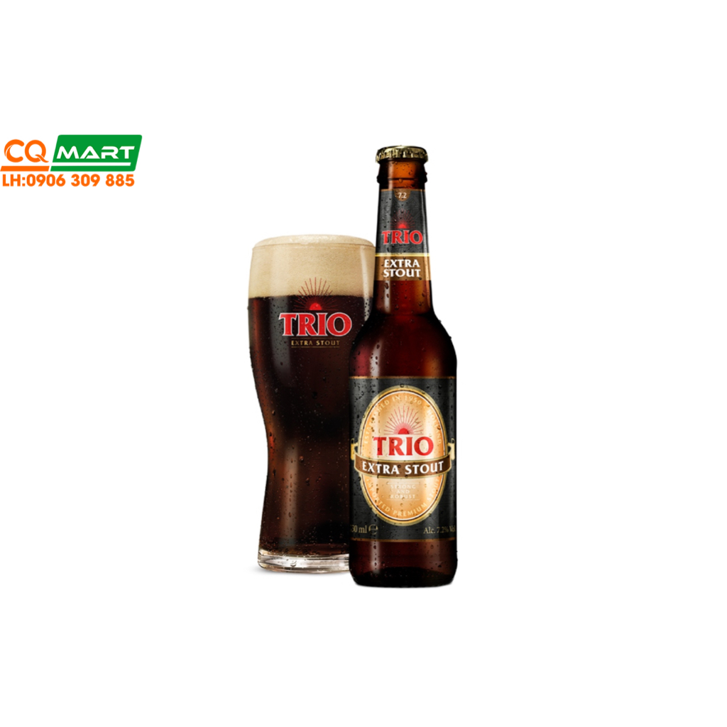 Bia Đen Hà Lan TRIO Extra Stout 7.2% - Chai 330ml