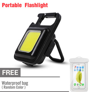 Đèn pin led mini siêu sáng cob - đèn pin móc khóa dùng mở nắp chai đa năng ,tích điệ và nhấp nháy
