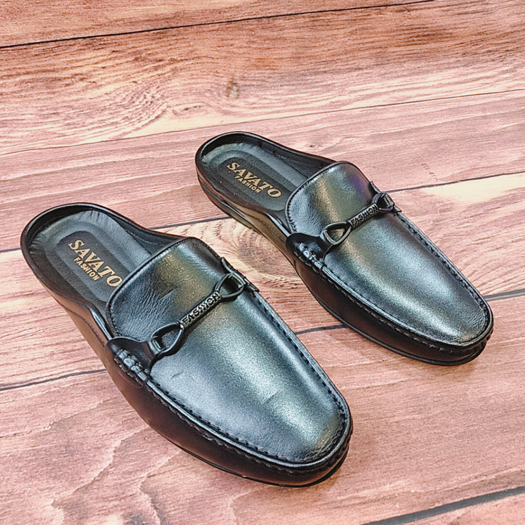 Giày sục nam phom mocasin chất liệu da xít ,khâu đế