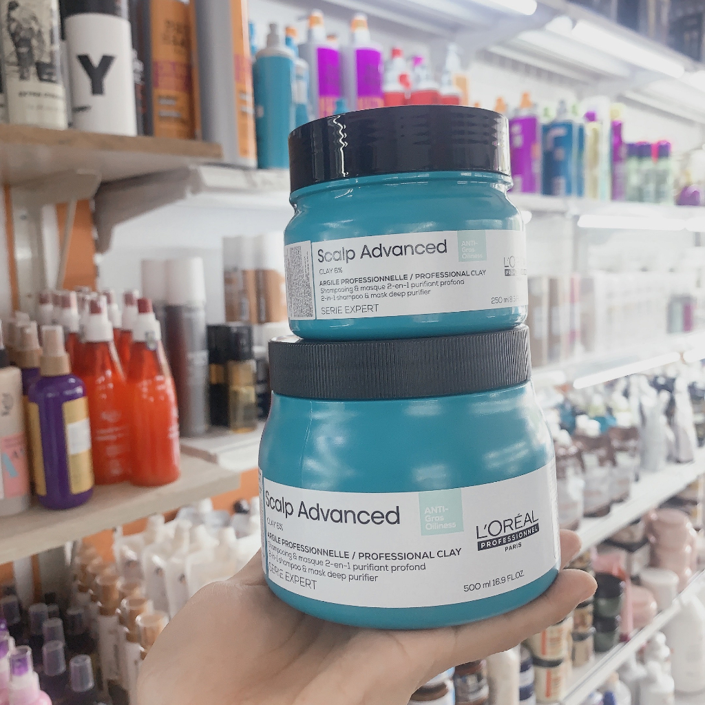 Dầu Gội Ủ Đất Sét Loreal 2 Trong 1 Tẩy Tế bào Chết, Khoẻ Da Đầu Chống Rụng, Gàu, Dầu - Dành Cho Da Đầu Dư Dầu