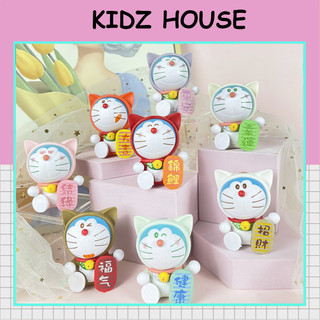 Doraemon thần tài, mô hình doraemon tài lộc, trang trí bàn làm việc, phụ kiện xe hơi
