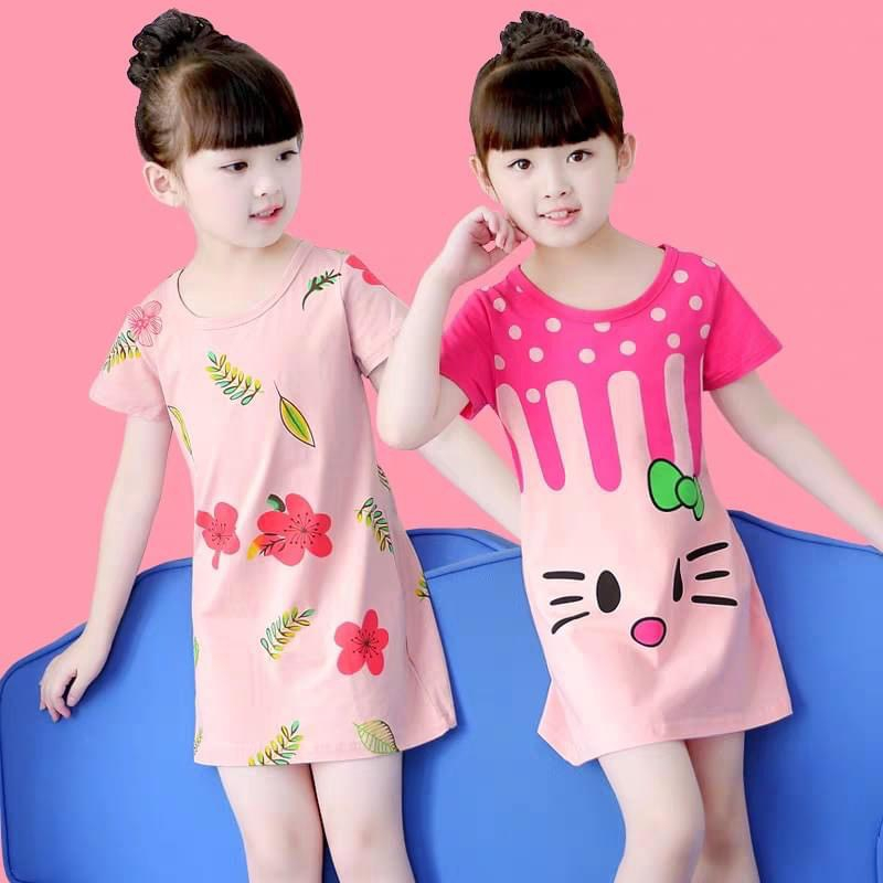 Váy Cotton họa tiết cực xinh cho bé gái hottrend 2023 (10 - 42kg)