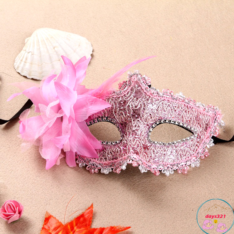 Mặt Nạ Mắt WMES15H Phối Lông Vũ Dùng Hóa Trang Halloween / Tiệc Cưới