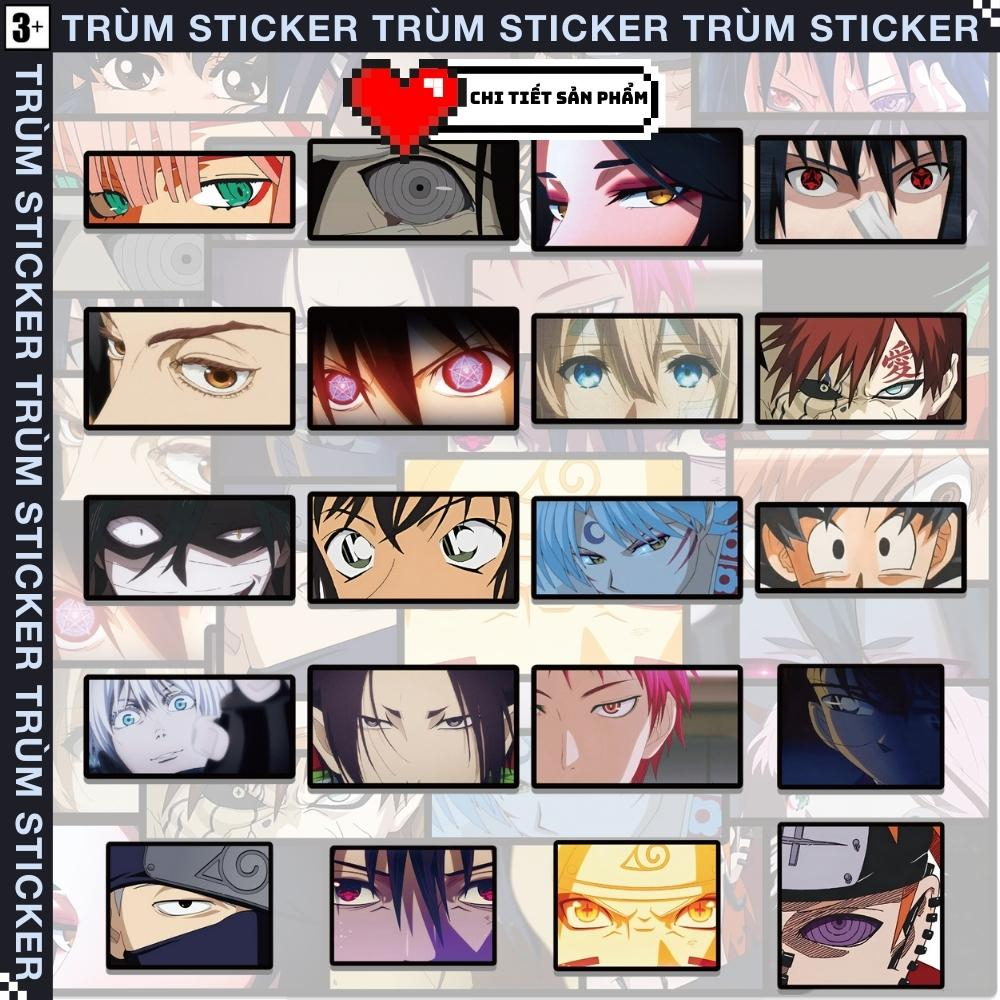 Set 40 Stickers, Hình Dán Đôi mắt MANGA-Anime nhều nhân vật - Trang Trí, Decor Laptop, Cặp Sách - TRÙM STICEKRS 010