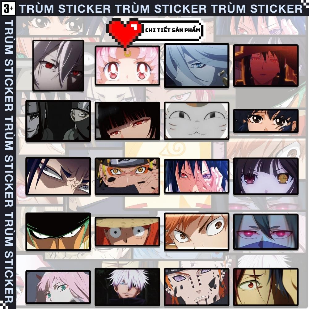 Set 40 Stickers, Hình Dán Đôi mắt MANGA-Anime nhều nhân vật - Trang Trí, Decor Laptop, Cặp Sách - TRÙM STICEKRS 010
