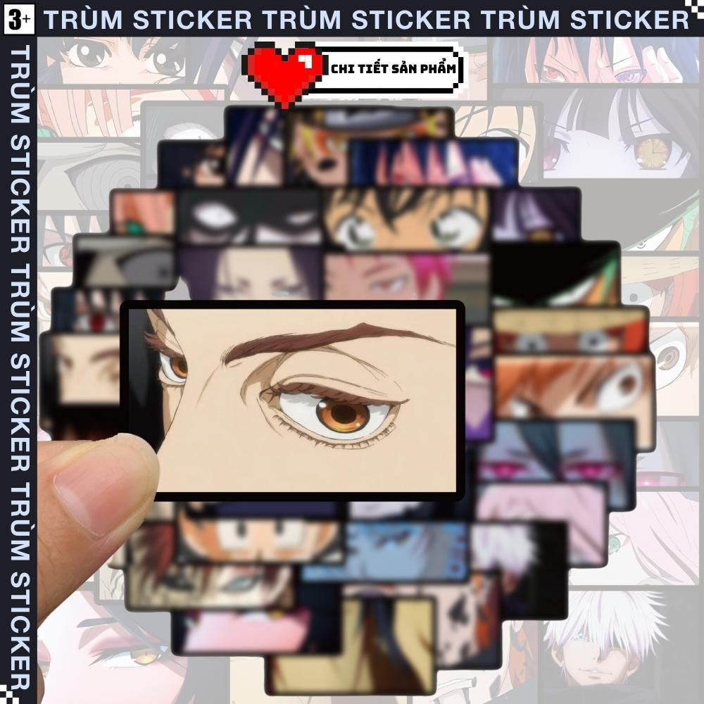 Set 40 Stickers, Hình Dán Đôi mắt MANGA-Anime nhều nhân vật - Trang Trí, Decor Laptop, Cặp Sách - TRÙM STICEKRS 010