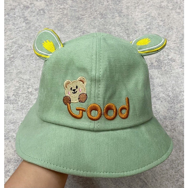 {BÉ 5-7TUỔI}Mũ Vành Nhung Tai Gấu GOOD cute tai sừng dành cho bé