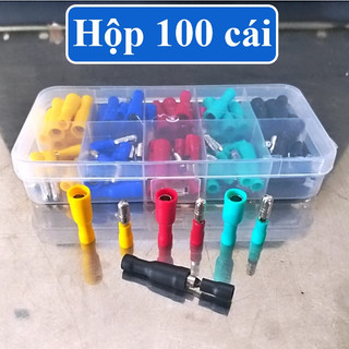 Đầu Cos ghim đực cái bằng đồng [100cái hoặc 50cặp] đầu cốt bấm nối dây điện 0.5mm 1.5mm MPD FRD 1.25-156