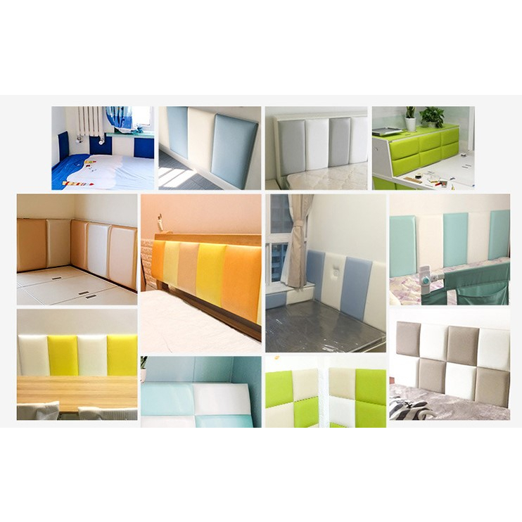 (SIZE LỚN) Tấm Lót Dán Tường loại dày ĐƠN SẮC, KÍCH THƯỚC 30x60CM, DÀY 3.2XM - Chống Va Chạm, Trang Trí Phòng Cho Bé