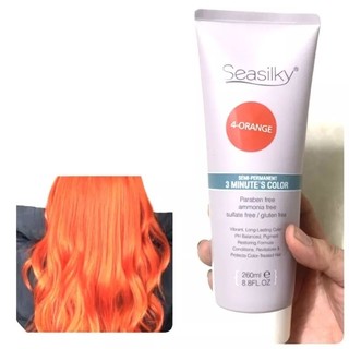 HẤP MÀU SEASILKY CHO TÓC ORANGE SEMI PERMANENT MASK 260ML