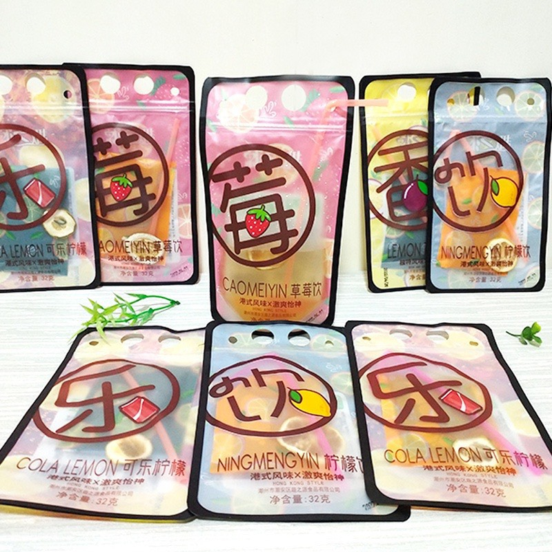 Nước trái cây cô đặc tự pha túi zip kèm ống hút siêu tiện lợi, thức uống tươi mát mùa hè