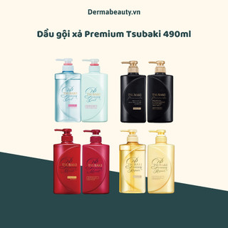 [Nhập Khẩu] Dầu gội xả phục hồi, ngăn rụng tóc, giảm gàu Premium Tsubaki 490ml