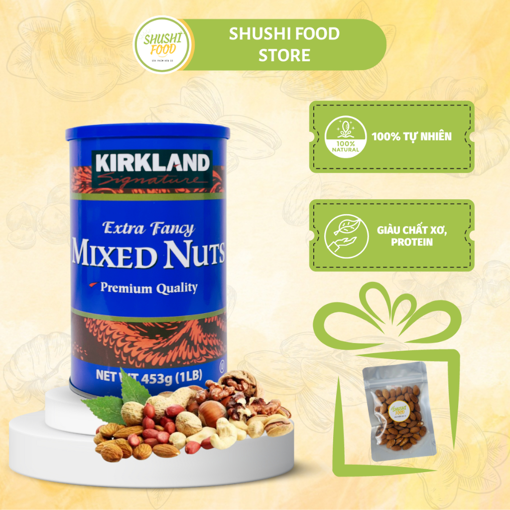 Hạt Dinh Dưỡng Mix Vị Hỗn Hợp 5 Loại Hạt Kirkland Mixed Nuts Mỹ Tách Vỏ Giòn Thơm Ngon Nhiều Dưỡng Chất