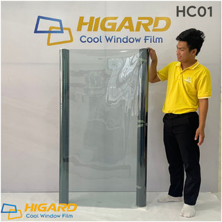 Phim cách nhiệt Trong Suốt Ánh xanh chống nắng, cách nhiệt, dán kính chống UV, IR Cao Cấp HC01 khổ 1.52m