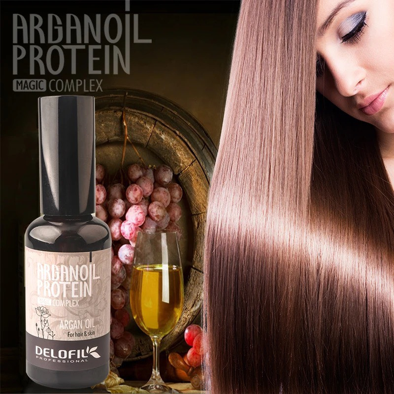 Tinh dầu dưỡng tóc bóng mượt Delofil Arganoil Protein 50ML