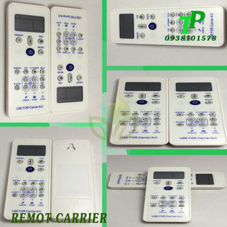 Điều khiển máy lạnh carrier, remote điều hòa carrier