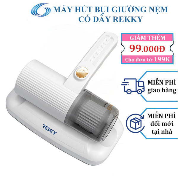 Máy hút bụi giường nệm ga REKKY 400W có lực hút mạnh 12000Pa, tia UV diệt khuẩn ẩn sâu - LOẠI CÓ DÂY CM-191 GAVA STORE