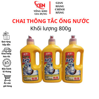 Chai thông tắc đường ống thoát nước rocket 800g nhật bản chính hãng