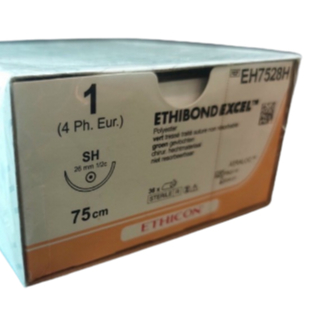 Chỉ phẫu thuật không tiêu Ethibond Excel 1 Một kim tròn SH (26mm 1/2c) 75cm, EH7528H