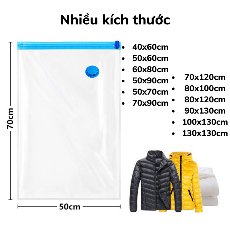 Túi Đựng Quần Áo Nami Hút Chân Không Có Khóa Zip