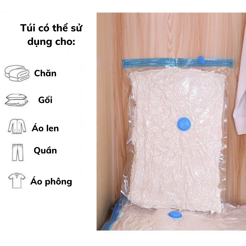Túi Đựng Quần Áo Nami Hút Chân Không Có Khóa Zip