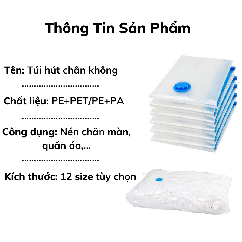 Túi Đựng Quần Áo Nami Hút Chân Không Có Khóa Zip