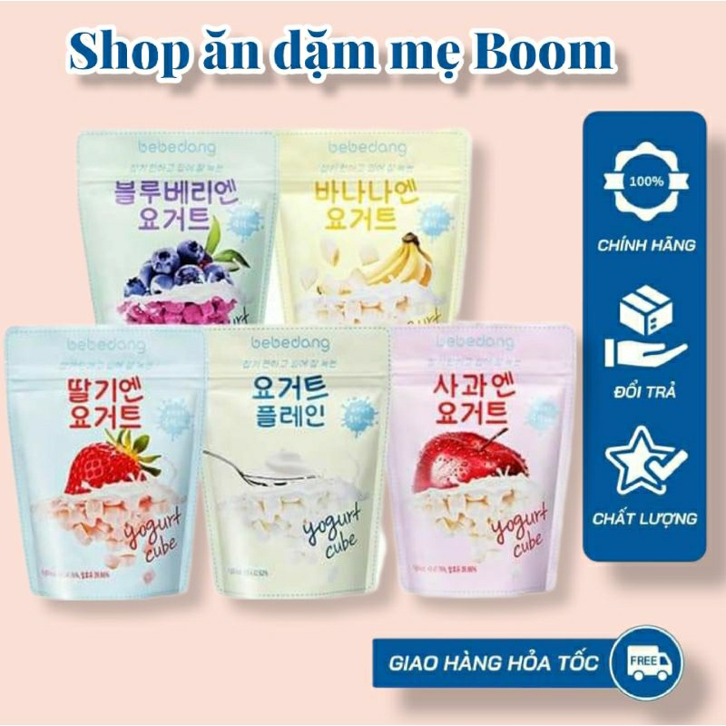 5 2024 Sữa chua khô trái cây sấy lạnh Bebedang Hàn Quốc cho bé 16g