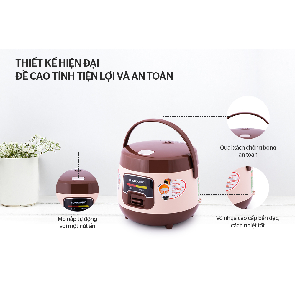 Nồi cơm điện 1l Sunhouse SHD8208C