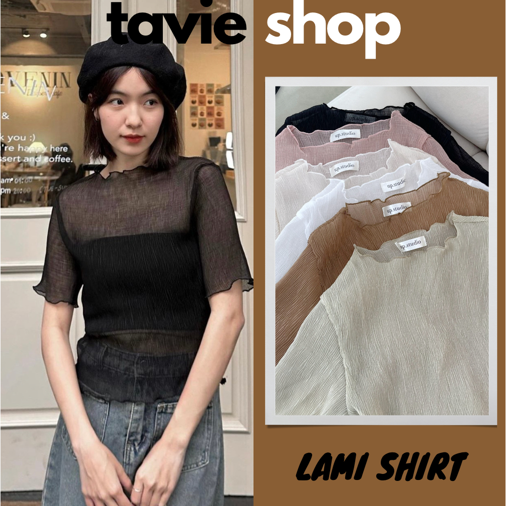 Áo Voan Tơ Xuyên Thấy Kèm Quay Cùng Màu Hot Trend - Lami Shirt Tavie Shop