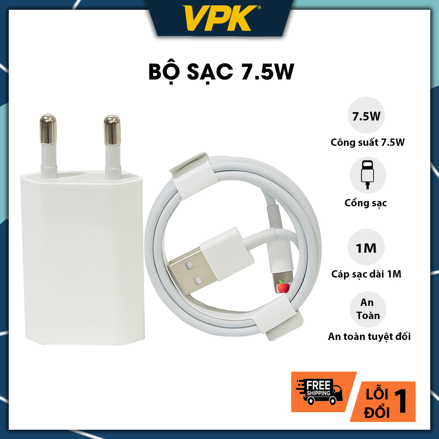 Bộ sạc 7.5W củ dẹt Vua phụ kiện công nghệ