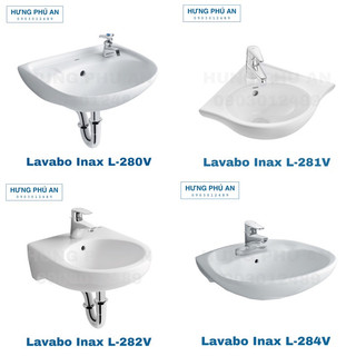 Chậu rửa/ lavabo treo tường inax l-280v, l-282v, l-281v, l-284v chính hãng