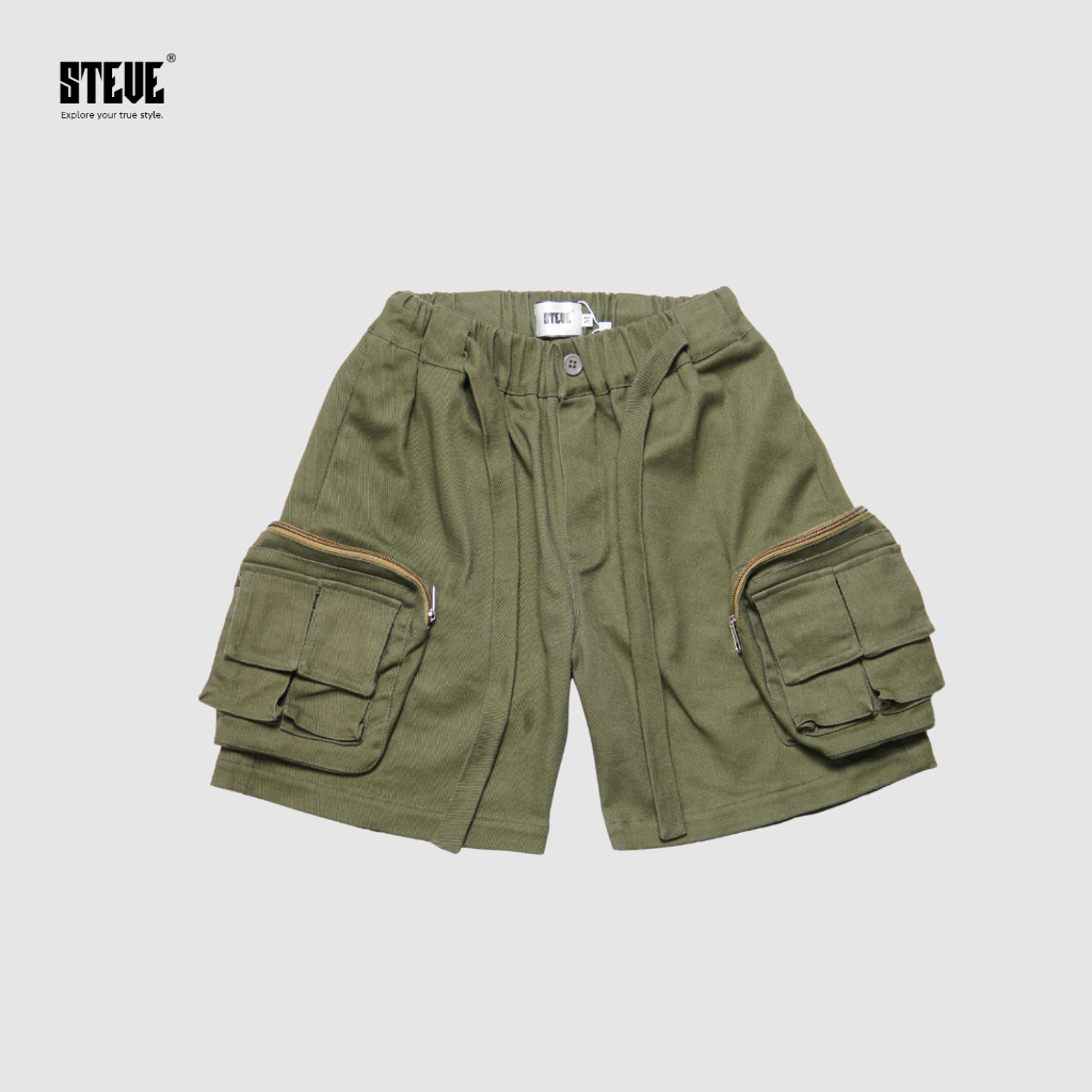 Quần short nam Steve Túi Hộp, vải kaki co giãn, quần đùi nam dáng thể thao mã V2 Local Brand