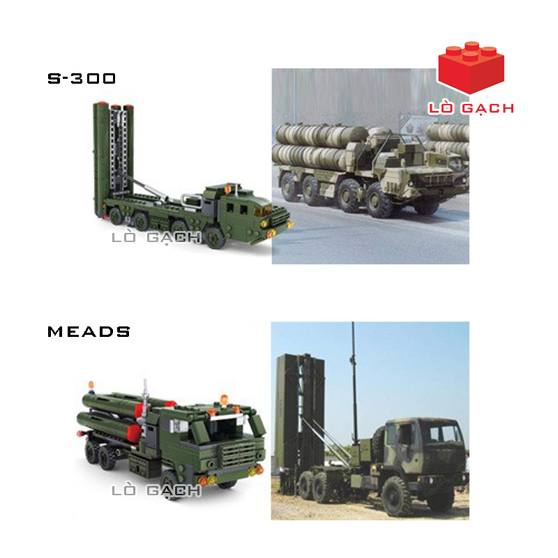 Bộ xếp hình Tên lửa Phòng không S-300 - Xe phóng TEL 5P85D - 536 chi tiết