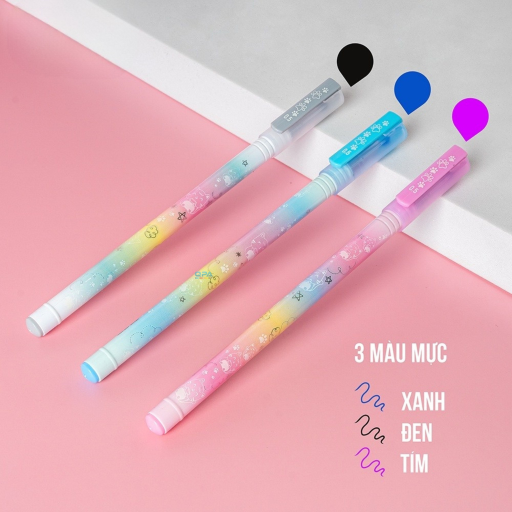 Bút gel Thiên Long Điểm 10 TP-GEL039 mực xanh, tím