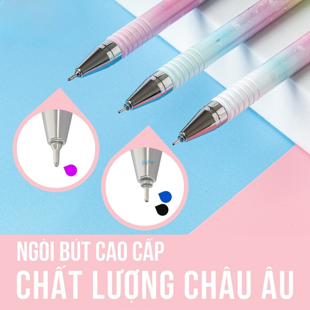 Bút gel Thiên Long Điểm 10 TP-GEL039 mực xanh, tím