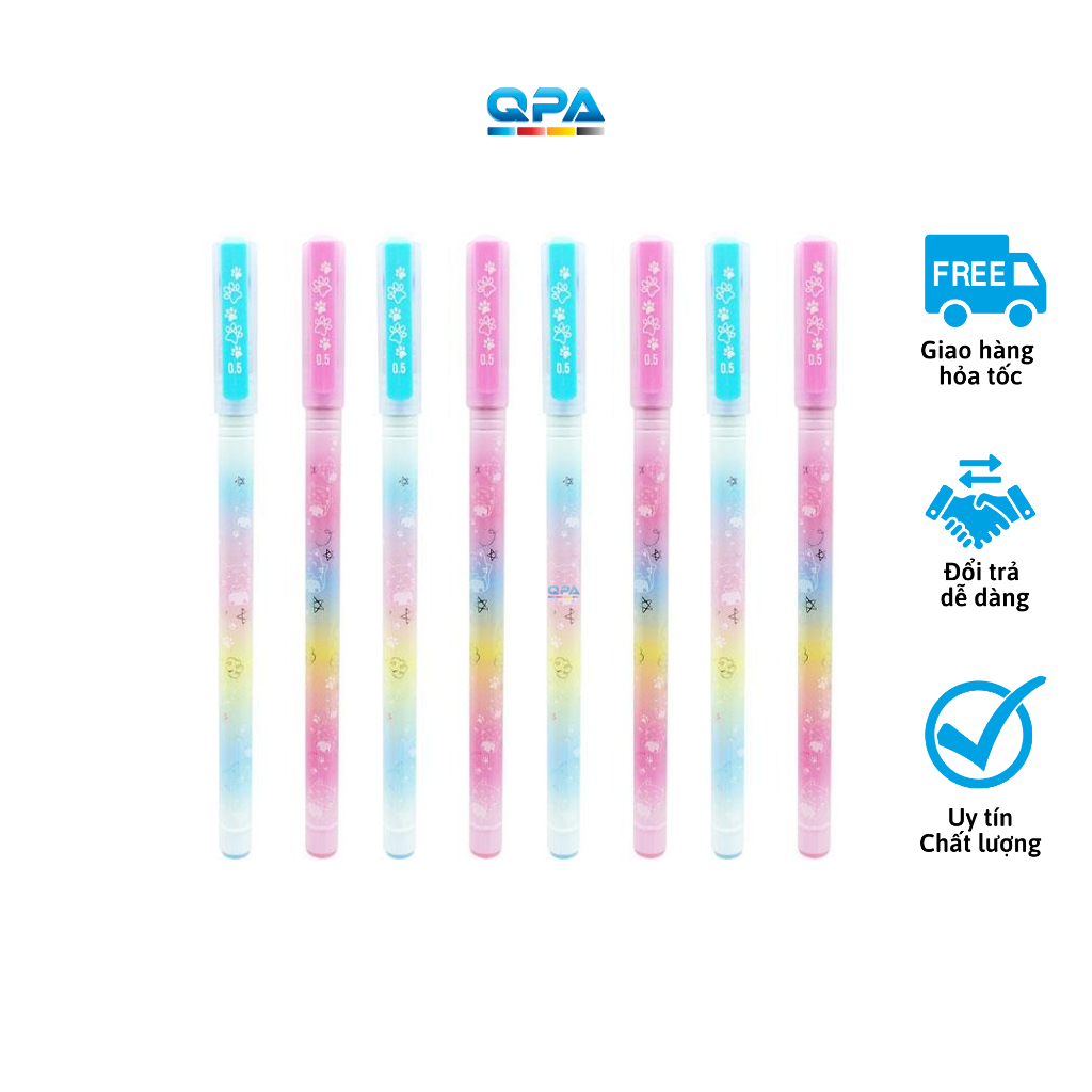 Bút gel Thiên Long Điểm 10 TP-GEL039 mực xanh, tím