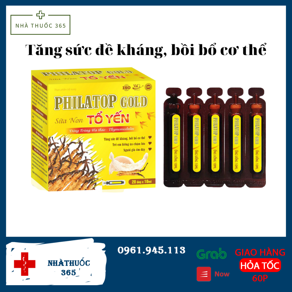 Siro PHILATOP GOLD TỔ YẾN Giúp bổ sung các acid amin