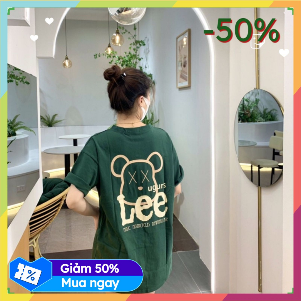 Áo phông tay lỡ nam nữ unisex form rộng chất cotton mát mịn thấm hút mồ hôi Hình Gấu X Thêu | BigBuy360 - bigbuy360.vn