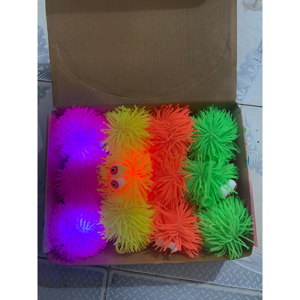 Bóng đồ chơi, Đồ Chơi Con Nhím Silicon Phát Sáng Quả Chôm Chôm Phát sáng Con Sida bóng ném giá LỖ BÁN CHO VUI