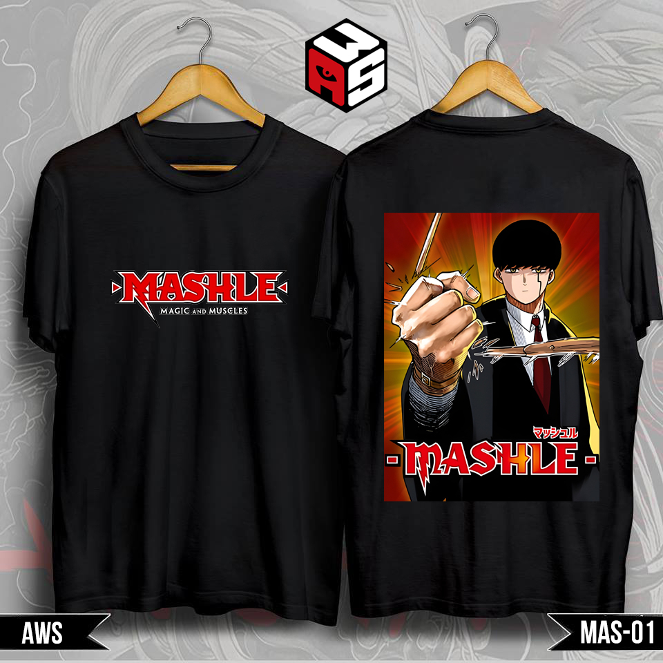 Áo thun Mashle: magic and muscles, áo thun anime tay lỡ in hình mashle thun cotton thoáng mát