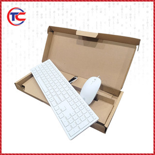 Bộ phím chuột HP trắng - có dây - Slim - bảo hành 12 tháng