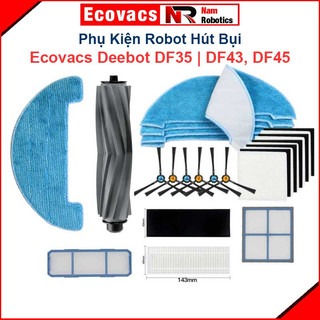 Phụ kiện robot hút bụi lau nhà ecovacs deebot df35 | df43 | df45, khăn lau, bộ lọc, chổi cạnh, chổi lăn chính ///