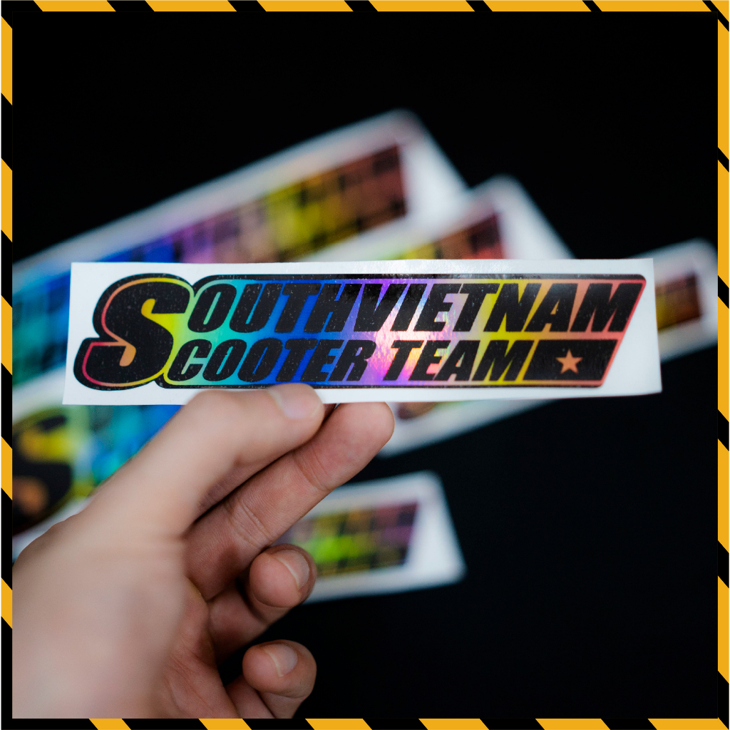 Tem South Vietnam Scooter Team Cực Chất | DVT SOUTHVIETNAMSCOOTER | Sticker Decal 7 Màu Dán Xe Máy Vespa SH