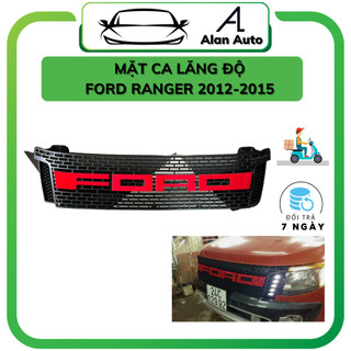 Mặt ca lăng độ ford ranger 2012-2015, mẫu lưới chữ đỏ, chất liệu abs cao cấp